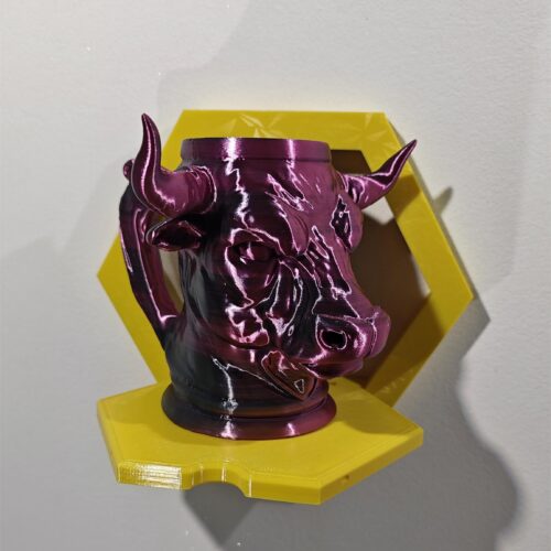 Geometrijska zidna dekoracija Bull King – 3D bik