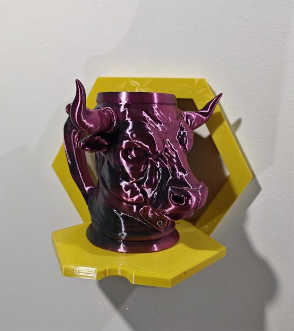 Geometrijska zidna dekoracija Bull King – 3D bik