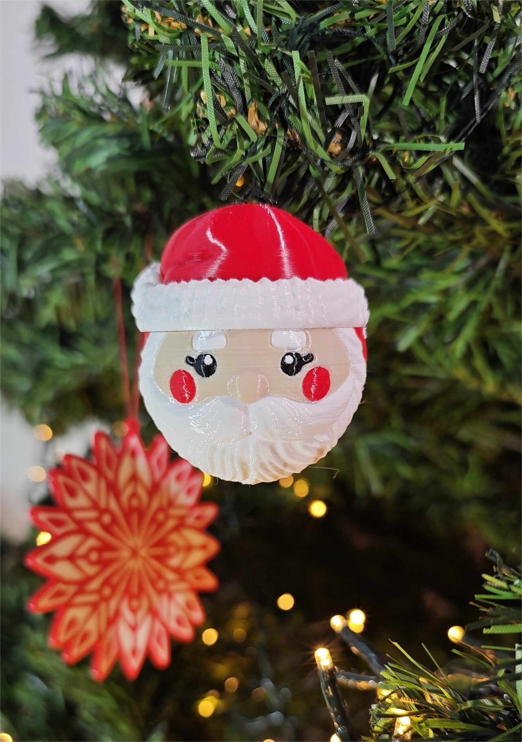 Božićna dekoracija Santa Ball – 3D kugla s Djedicom