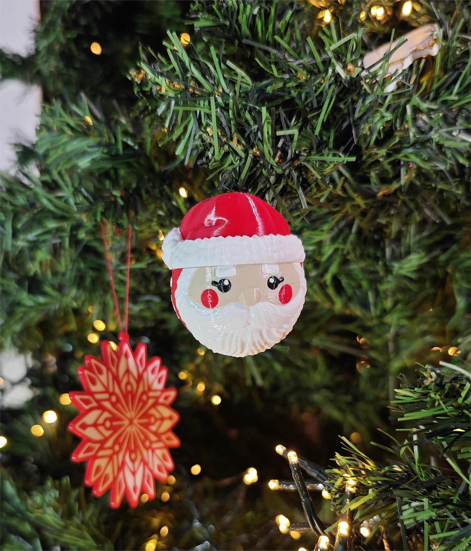 Santa Ball 3D božićna kugla – line art dekoracija