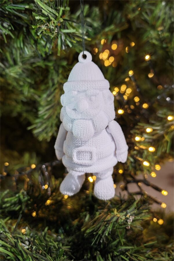 Božićni pleteni Djedica – 3D blagdanska dekoracija